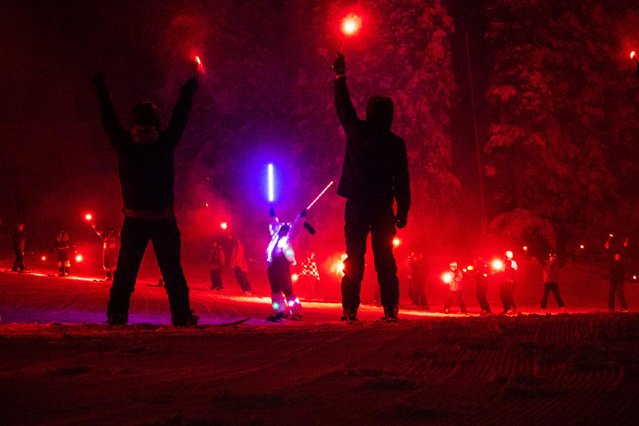 Fireworks on the mountains for New Years