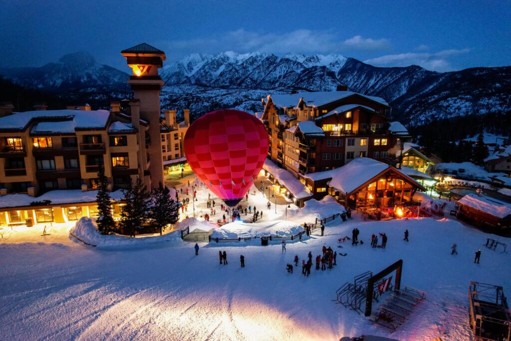 hot air balloon over Purgatory